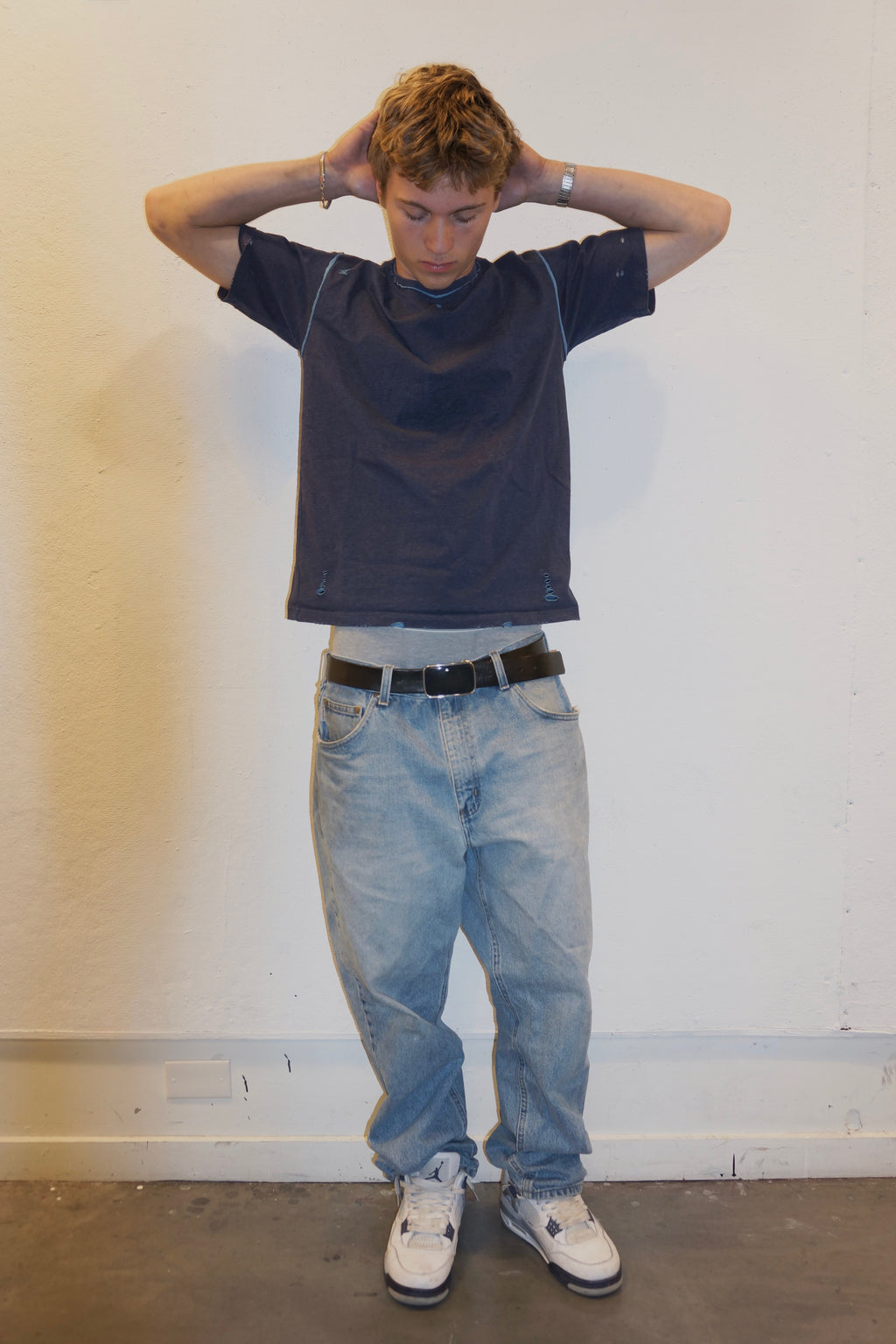 BOXER Tee (Blue on Blue)