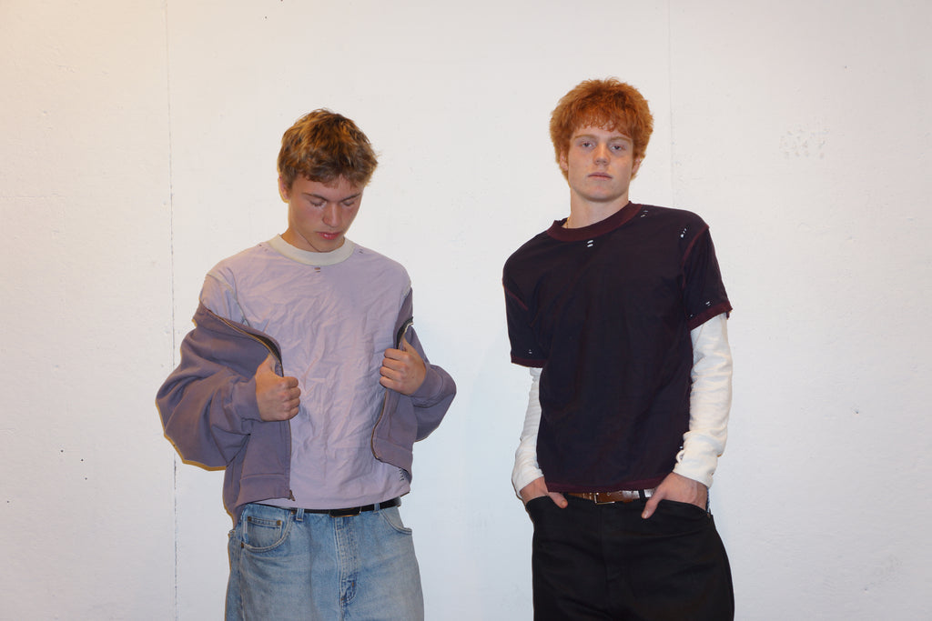 BOXER Tee (Bone and Lavender)